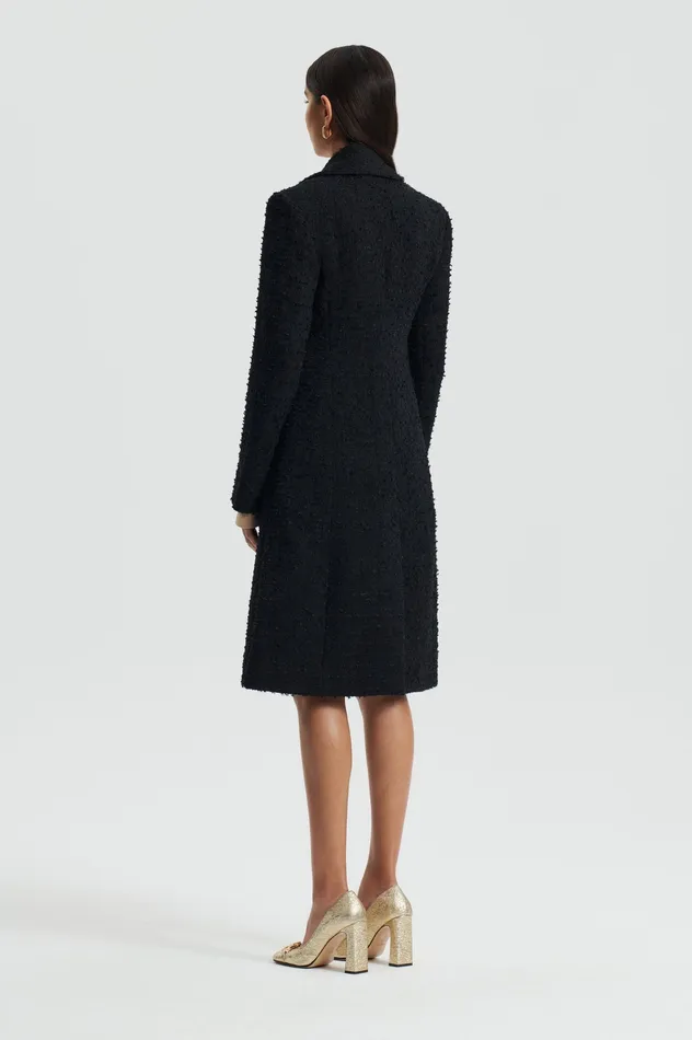Women BOUCLE COAT BLACK Coats Scanlan Theodore Women BOUCLE COAT BLACK Coats Scanlan Theodore
