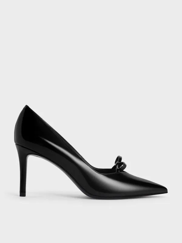 Women Bow PointedToe StilettoHeel Pumps 8211 Black Box CHARLES and KEITH Heels Women Bow PointedToe StilettoHeel Pumps 8211 Black Box CHARLES and KEITH Heels