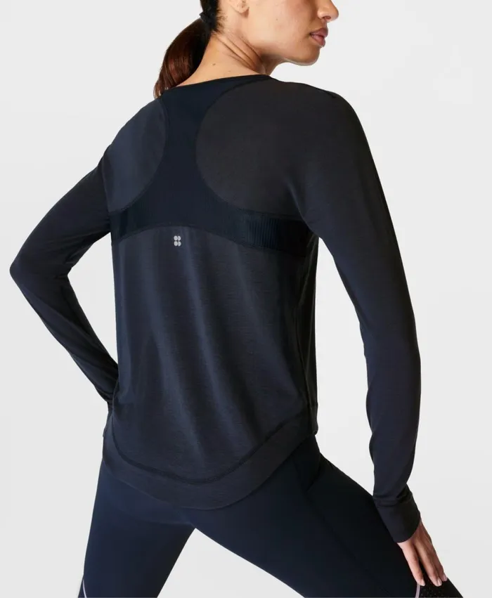 Women Breathe Easy Running Long Sleeve Top Navy Blue Sweaty Betty Long Sleeve Tops Women Breathe Easy Running Long Sleeve Top Navy Blue Sweaty Betty Long Sleeve Tops