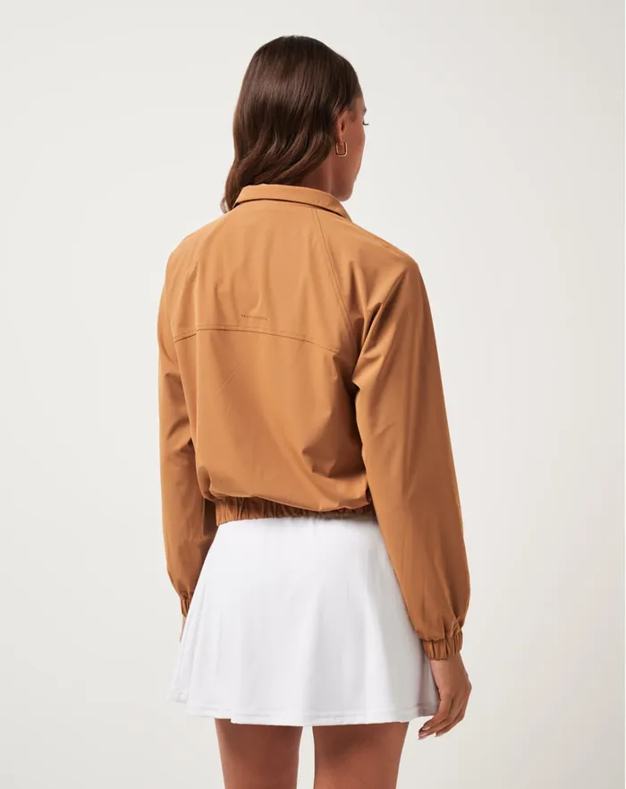 Women Breezeblend Collection TravisMathew TRAVEL DAY TECH WOVEN JACKET Chestnut Women Breezeblend Collection TravisMathew TRAVEL DAY TECH WOVEN JACKET Chestnut