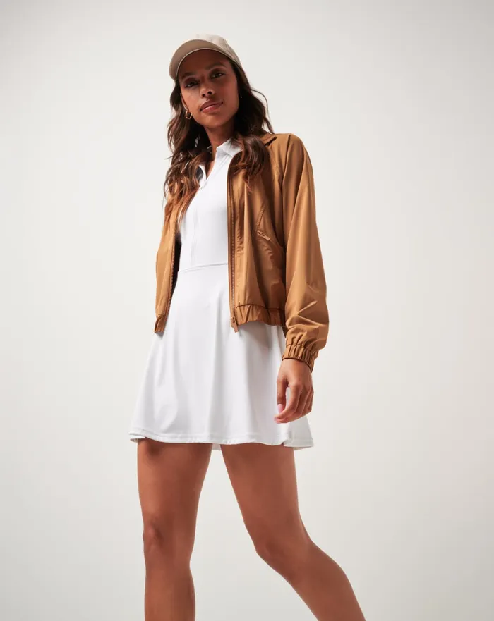Women Breezeblend Collection TravisMathew TRAVEL DAY TECH WOVEN JACKET Chestnut Women Breezeblend Collection TravisMathew TRAVEL DAY TECH WOVEN JACKET Chestnut