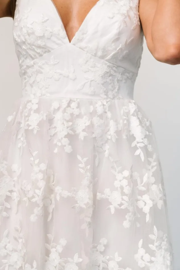 Women Bridal Baltic Born Dante Applique Midi Dress Off White Women Bridal Baltic Born Dante Applique Midi Dress Off White
