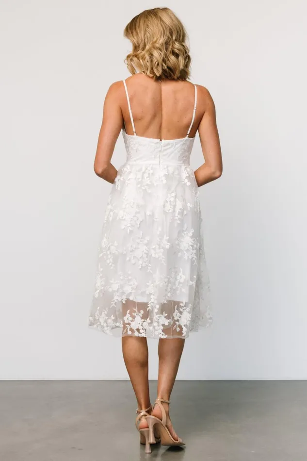 Women Bridal Baltic Born Dante Applique Midi Dress Off White Women Bridal Baltic Born Dante Applique Midi Dress Off White
