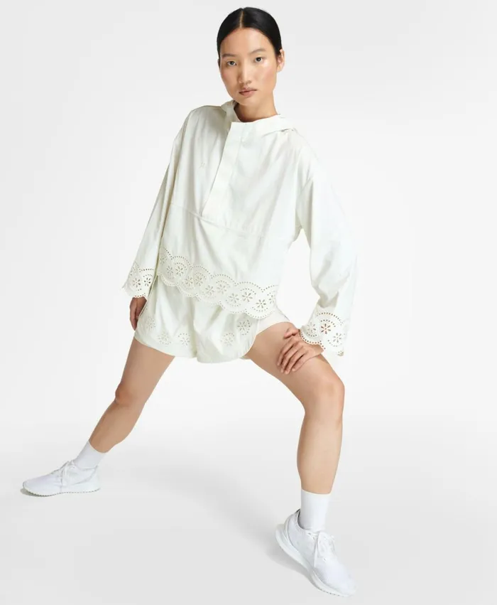 Women Broderie Pullover Hoody Lily White Sweaty Betty Jumpers Hoodies