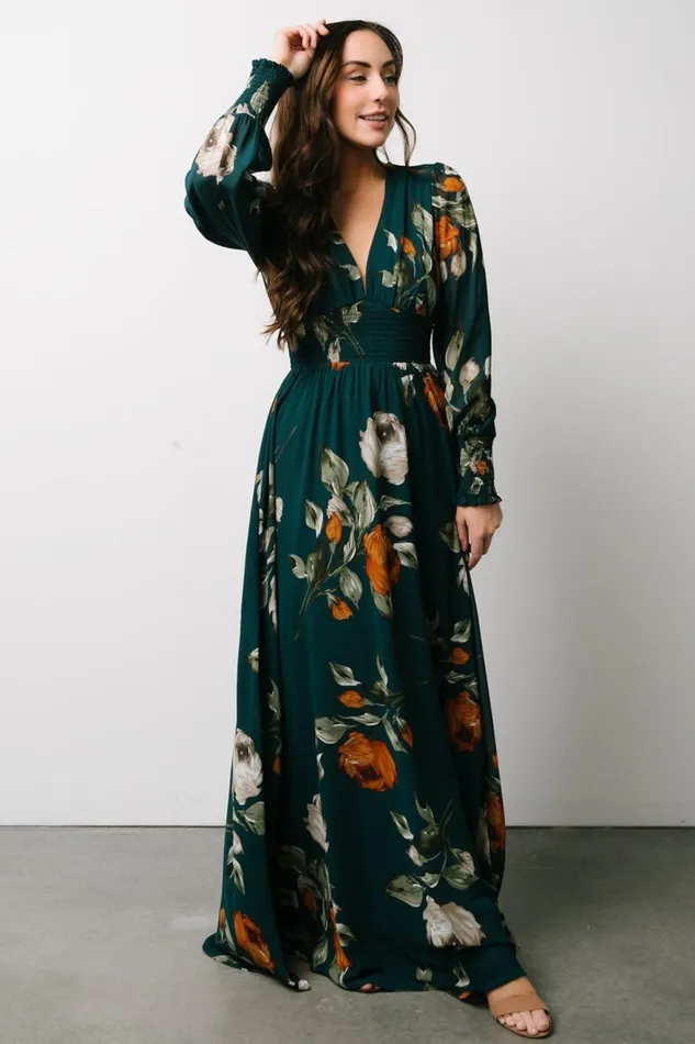 Women Bump Friendly Baltic Born Olivia Maxi Dress Deep Topaz Floral Women Bump Friendly Baltic Born Olivia Maxi Dress Deep Topaz Floral