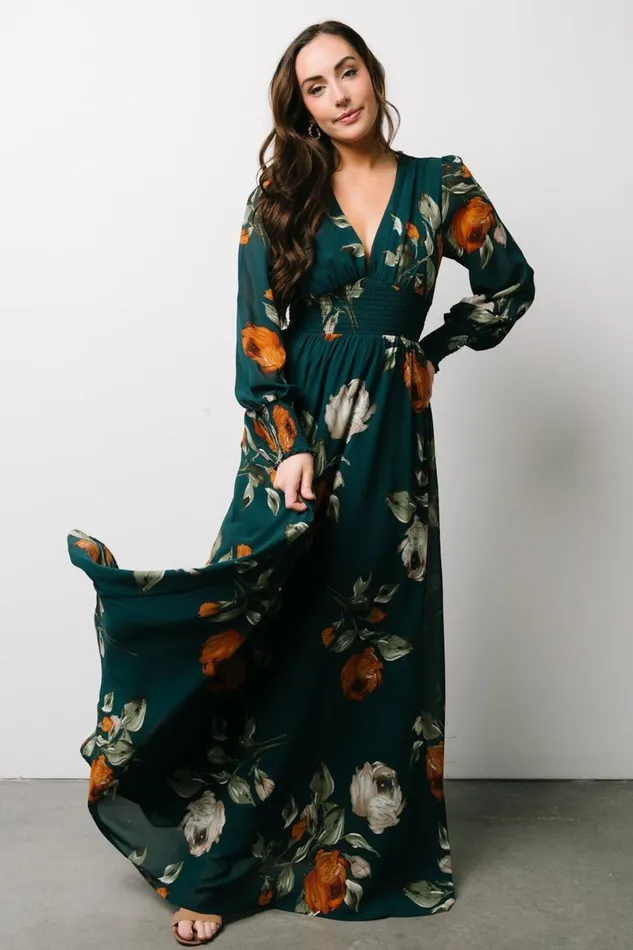 Women Bump Friendly Baltic Born Olivia Maxi Dress Deep Topaz Floral Women Bump Friendly Baltic Born Olivia Maxi Dress Deep Topaz Floral