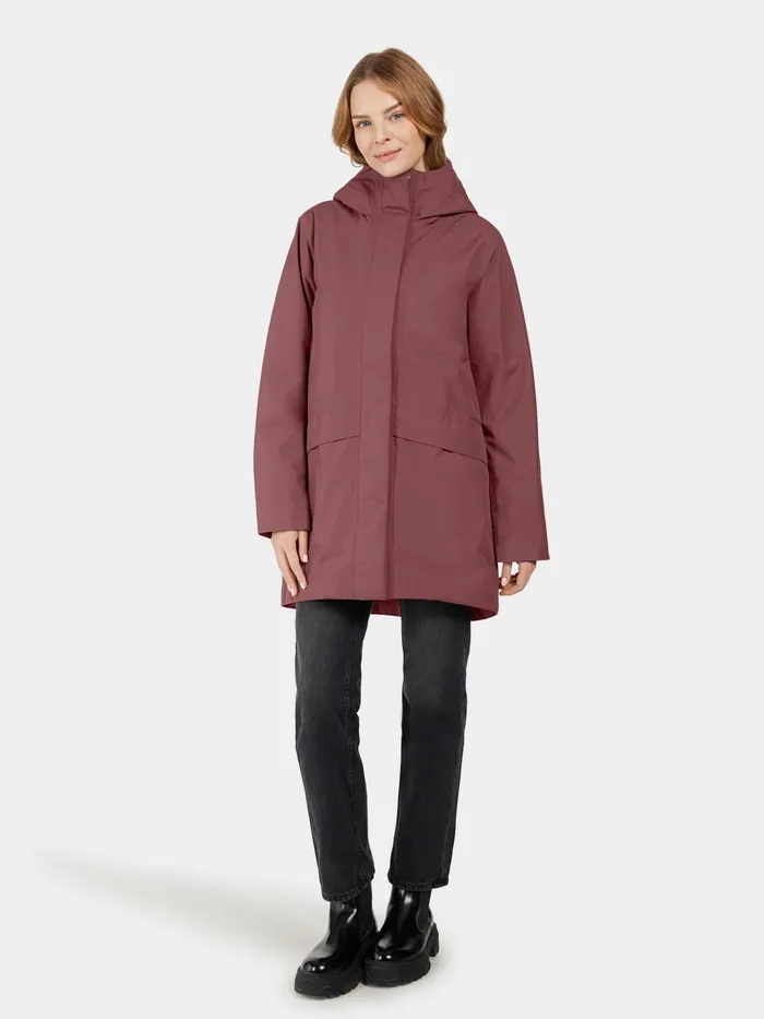 Women Cajsa Parka Old Rust Didriksons Autumn Jackets