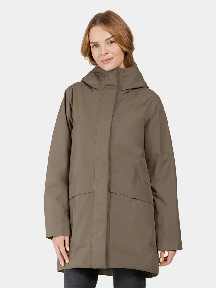 Women Cajsa Parka Walnut Didriksons Autumn Jackets