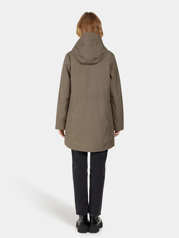Women Cajsa Parka Walnut Didriksons Autumn Jackets