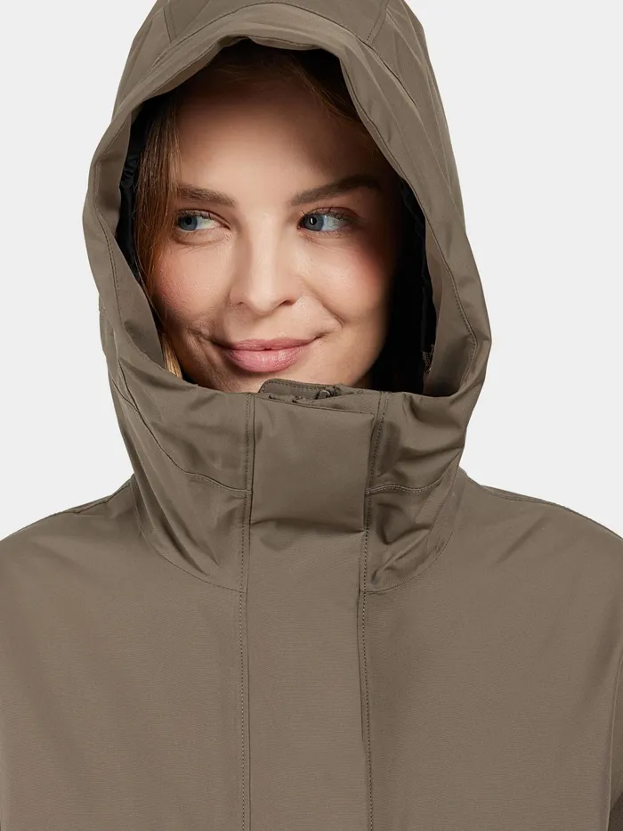 Women Cajsa Parka Walnut Didriksons Autumn Jackets