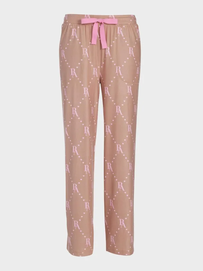 Women Caramel Logo Plush Wide Leg Pj Pant Multi Peter Alexander Pants