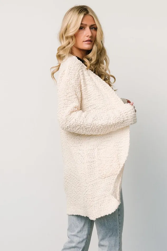 Women Cardigans Baltic Born Oxford Pocket Cardigan Cream Women Cardigans Baltic Born Oxford Pocket Cardigan Cream