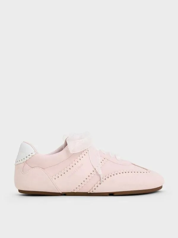 Women Cece Heart SheerLace Sneakers 8211 Light Pink CHARLES and KEITH Sneakers Women Cece Heart SheerLace Sneakers 8211 Light Pink CHARLES and KEITH Sneakers