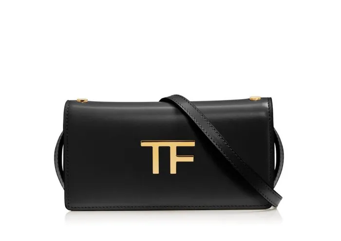 Women Clutches Tom Ford Box Palmellato Tf Mini Bag Black