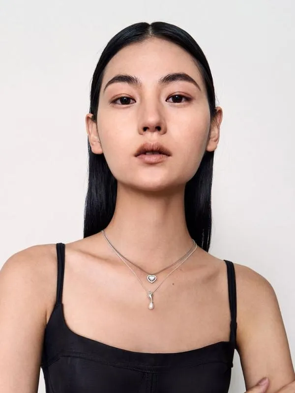 Women Corrine Teardrop Pearl Necklace 8211 Silver CHARLES and KEITH Necklaces Women Corrine Teardrop Pearl Necklace 8211 Silver CHARLES and KEITH Necklaces