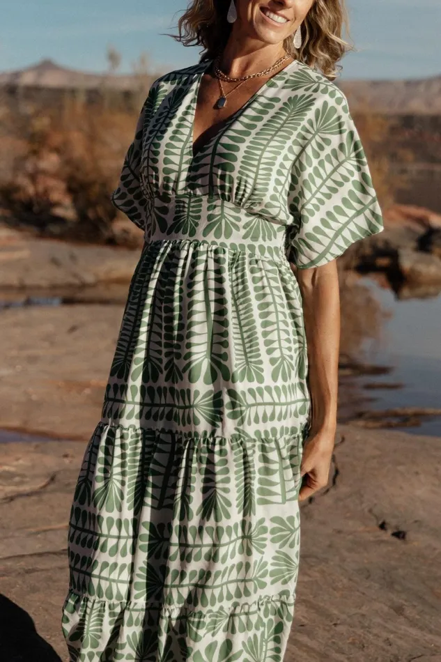 Women Cover Ups Baltic Born Austin Kimono Dress Green Print Women Cover Ups Baltic Born Austin Kimono Dress Green Print