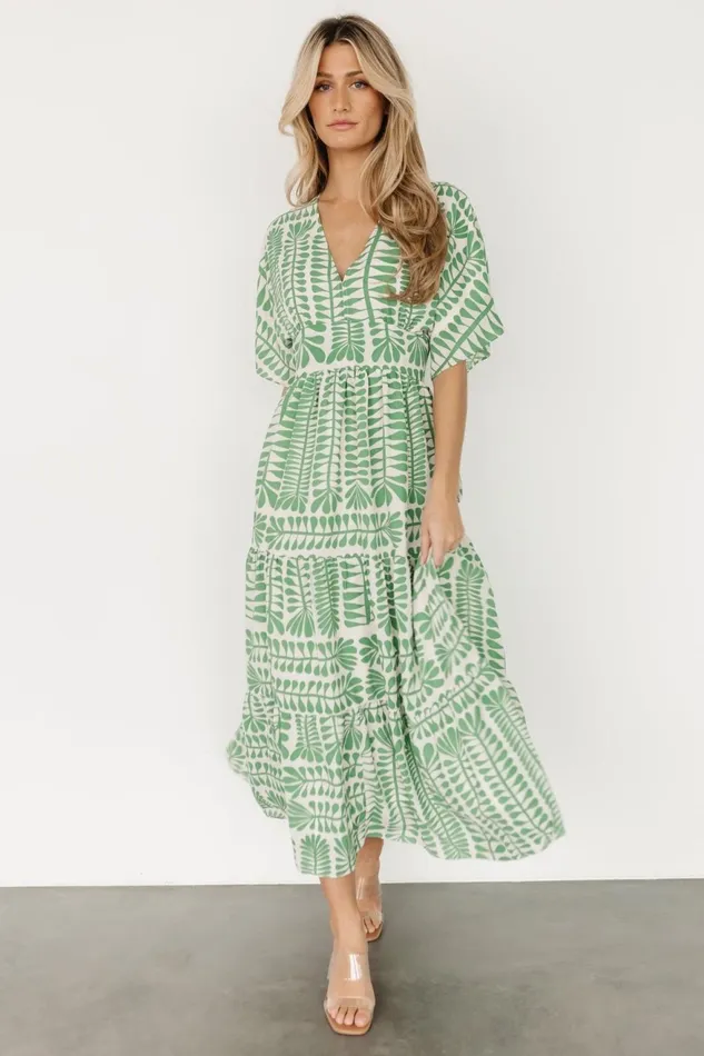 Women Cover Ups Baltic Born Austin Kimono Dress Green Print Women Cover Ups Baltic Born Austin Kimono Dress Green Print