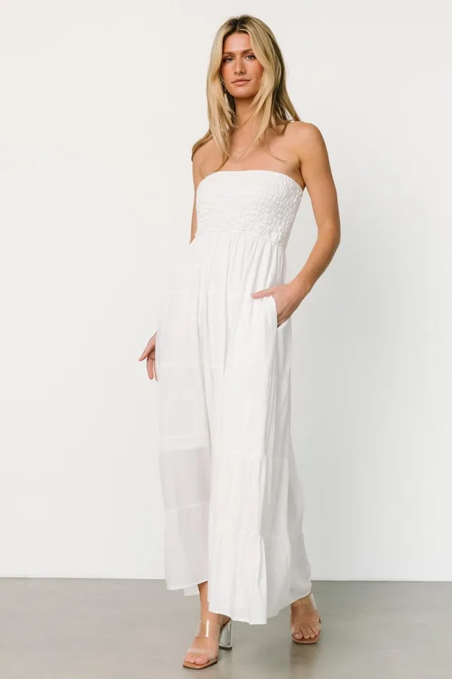 Women Cover Ups Baltic Born Domenica Strapless Maxi Dress Off White