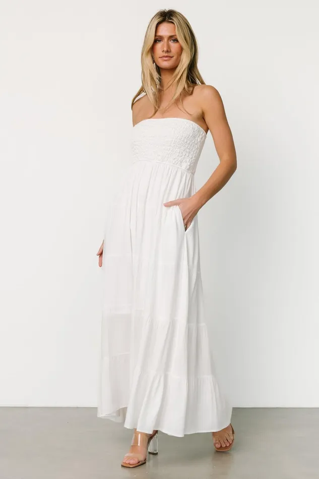 Women Cover Ups Baltic Born Domenica Strapless Maxi Dress Off White Women Cover Ups Baltic Born Domenica Strapless Maxi Dress Off White