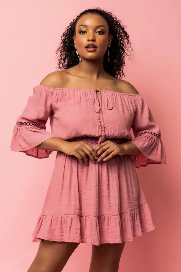Women Cover Ups Baltic Born Magnolia Off Shoulder Mini Dress Rose Women Cover Ups Baltic Born Magnolia Off Shoulder Mini Dress Rose