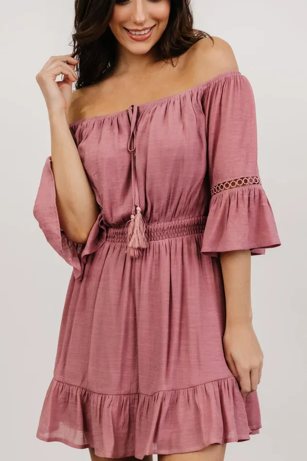 Women Cover Ups Baltic Born Magnolia Off Shoulder Mini Dress Rose Women Cover Ups Baltic Born Magnolia Off Shoulder Mini Dress Rose