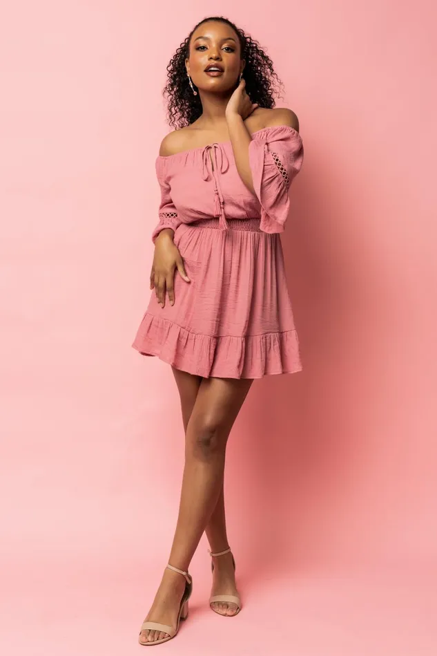 Women Cover Ups Baltic Born Magnolia Off Shoulder Mini Dress Rose Women Cover Ups Baltic Born Magnolia Off Shoulder Mini Dress Rose