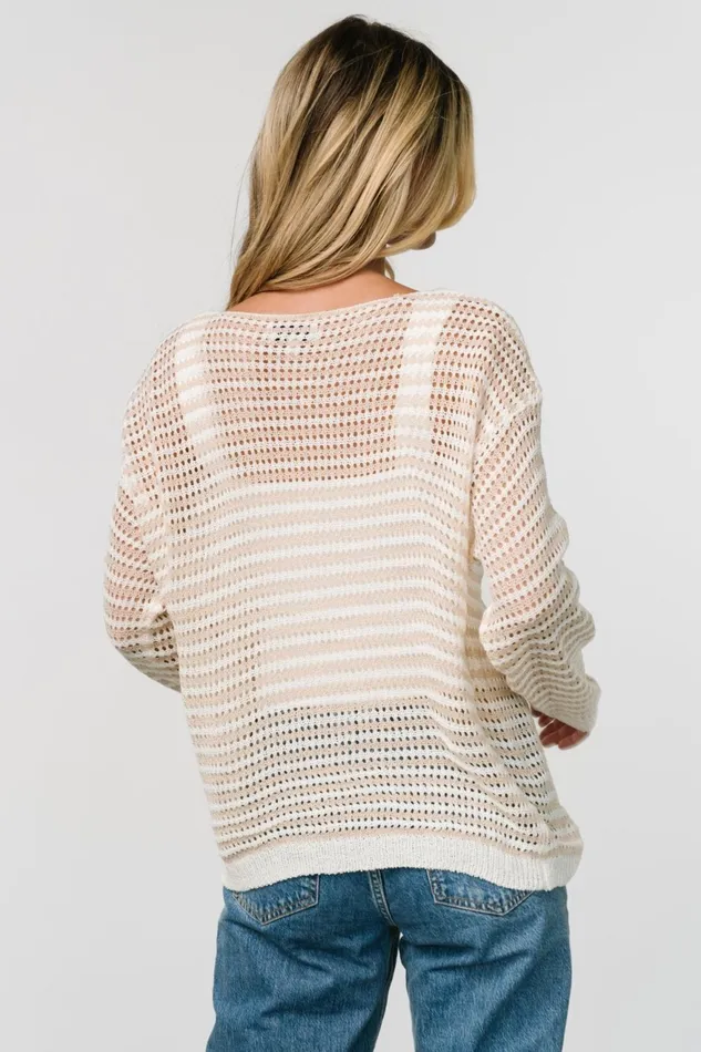 Women Cover Ups Baltic Born Valissa Open Knit Top White Sand Women Cover Ups Baltic Born Valissa Open Knit Top White Sand
