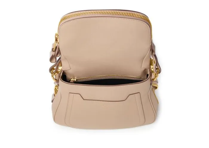 Women Cross Body Bags Tom Ford Medium Double Strap Jennifer Silk Taupe Women Cross Body Bags Tom Ford Medium Double Strap Jennifer Silk Taupe