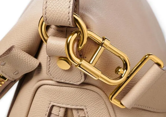 Women Cross Body Bags Tom Ford Medium Double Strap Jennifer Silk Taupe Women Cross Body Bags Tom Ford Medium Double Strap Jennifer Silk Taupe