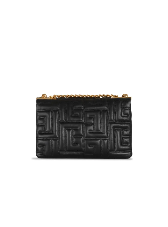 Women Crossbody Bags Balmain 1945 Soft Small Bag In Quilted Leather Black