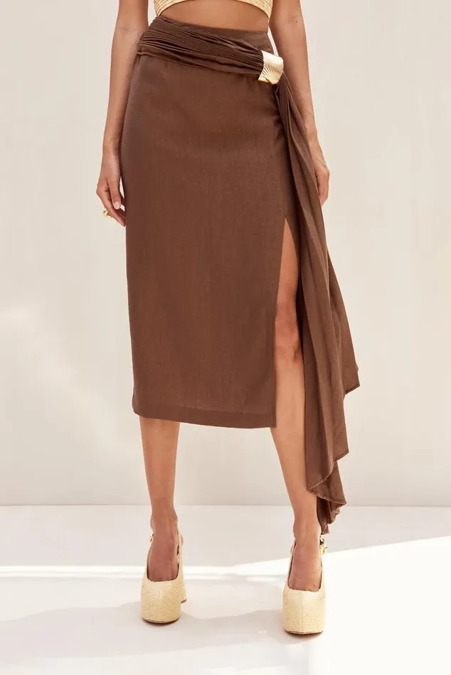Women Cult Gaia Bottoms CAROLINE SKIRT 8211 AFFOGATO Women Cult Gaia Bottoms CAROLINE SKIRT 8211 AFFOGATO