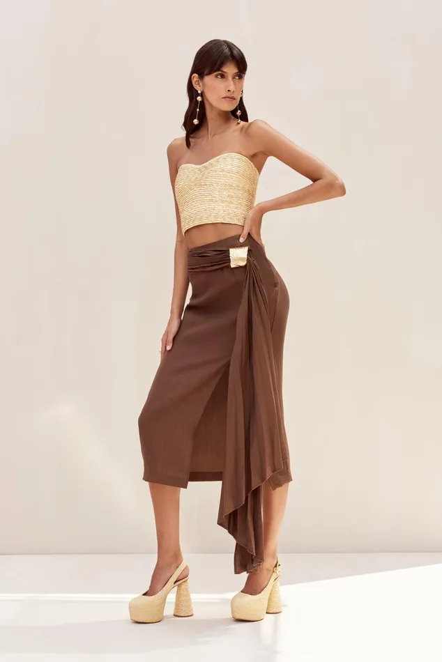 Women Cult Gaia Bottoms CAROLINE SKIRT 8211 AFFOGATO Women Cult Gaia Bottoms CAROLINE SKIRT 8211 AFFOGATO