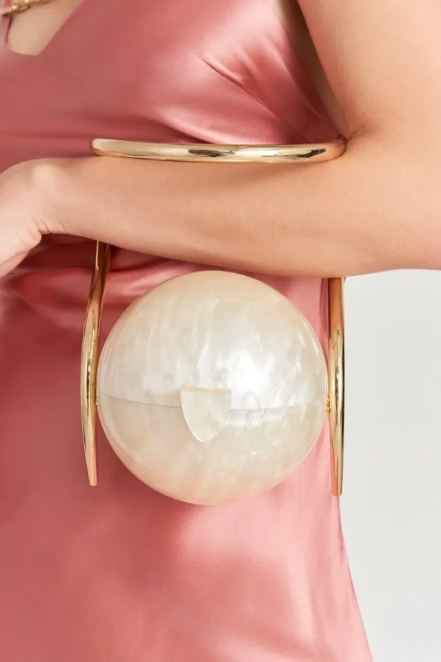 Women Cult Gaia Clutches PEARL BAG 8211 IVORY