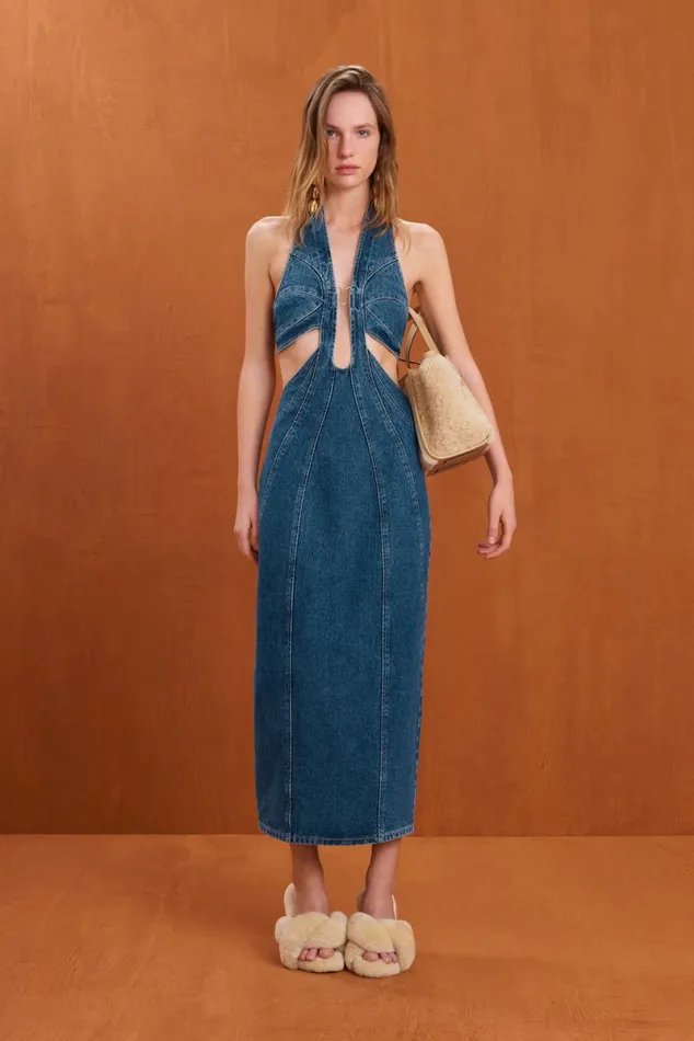 Women Cult Gaia Dresses ABI JEAN DRESS 8211 INDIGO