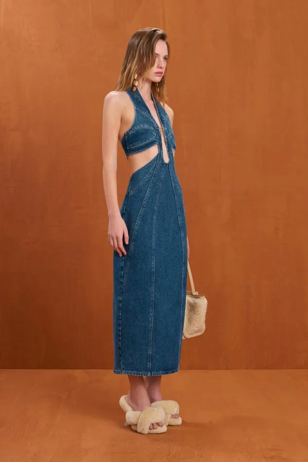 Women Cult Gaia Dresses ABI JEAN DRESS 8211 INDIGO Women Cult Gaia Dresses ABI JEAN DRESS 8211 INDIGO