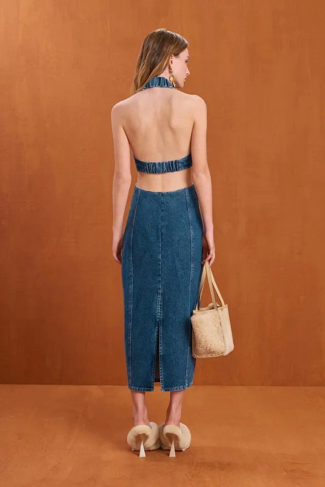 Women Cult Gaia Dresses ABI JEAN DRESS 8211 INDIGO Women Cult Gaia Dresses ABI JEAN DRESS 8211 INDIGO