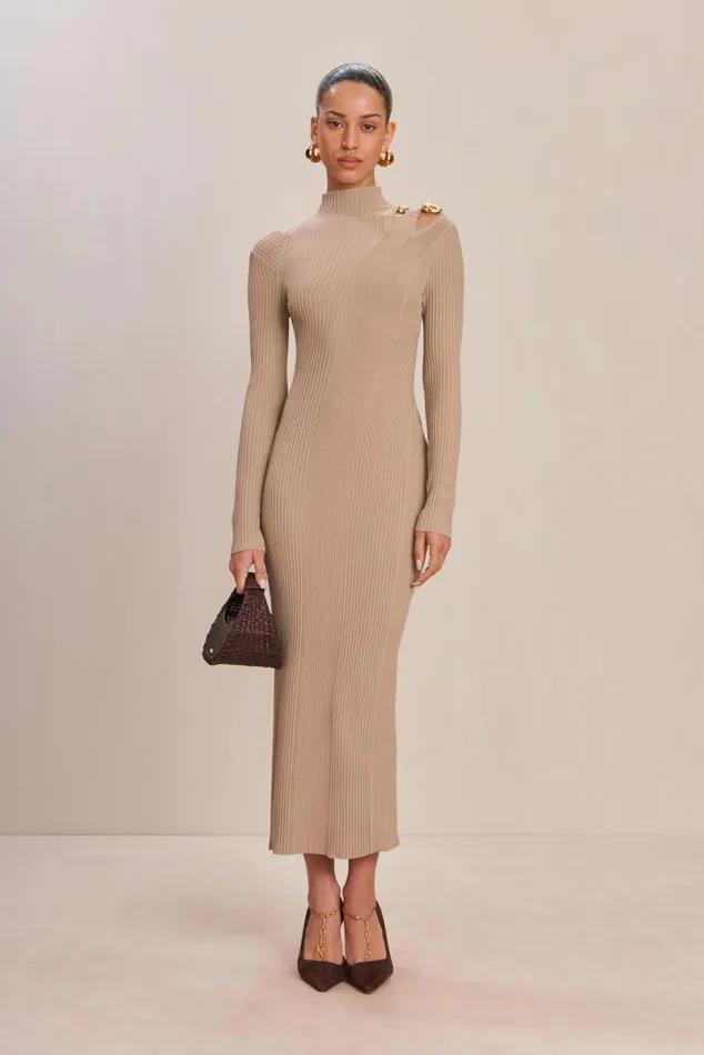 Women Cult Gaia Dresses ALYSSA KNIT DRESS 8211 FOG