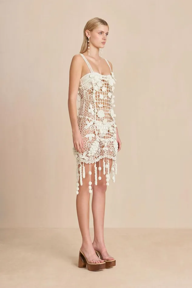 Women Cult Gaia Dresses ELAINA CROCHET DRESS 8211 OFF WHITE Women Cult Gaia Dresses ELAINA CROCHET DRESS 8211 OFF WHITE