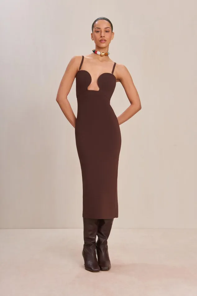 Women Cult Gaia Dresses JENNY KNIT DRESS 8211 JAVA Women Cult Gaia Dresses JENNY KNIT DRESS 8211 JAVA