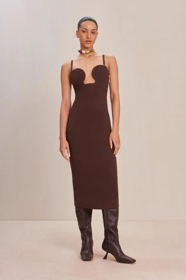 Women Cult Gaia Dresses JENNY KNIT DRESS 8211 JAVA Women Cult Gaia Dresses JENNY KNIT DRESS 8211 JAVA