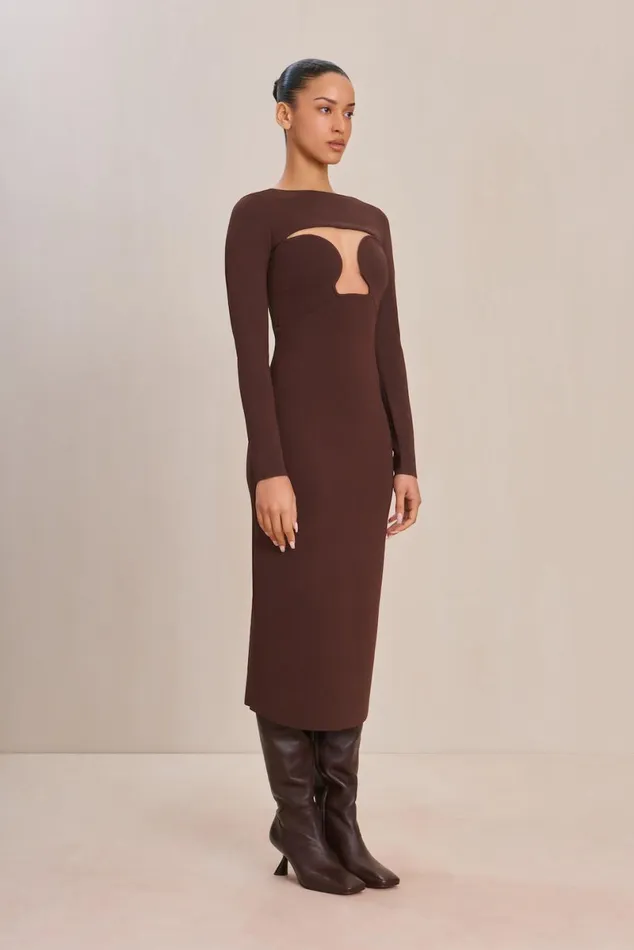 Women Cult Gaia Dresses JENNY KNIT DRESS 8211 JAVA Women Cult Gaia Dresses JENNY KNIT DRESS 8211 JAVA