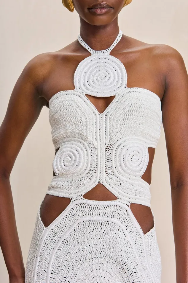 Women Cult Gaia Dresses SHENAZ CROCHET DRESS 8211 OFF WHITE Women Cult Gaia Dresses SHENAZ CROCHET DRESS 8211 OFF WHITE
