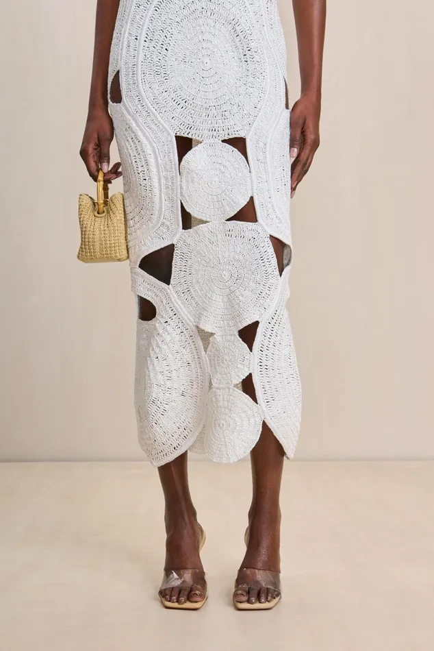 Women Cult Gaia Dresses SHENAZ CROCHET DRESS 8211 OFF WHITE Women Cult Gaia Dresses SHENAZ CROCHET DRESS 8211 OFF WHITE