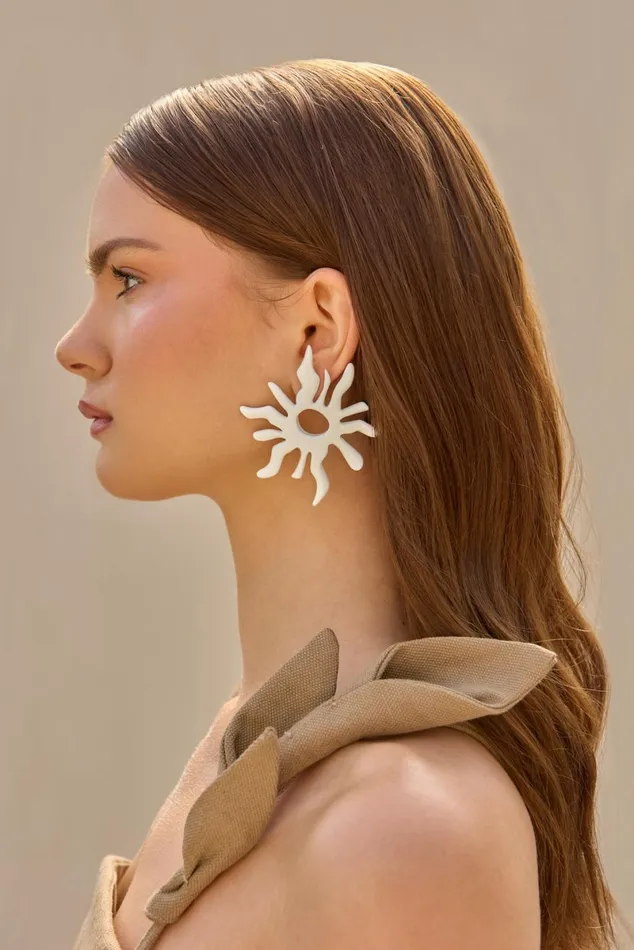 Women Cult Gaia Jewelry SOLEIL EARRING 8211 WHITE Women Cult Gaia Jewelry SOLEIL EARRING 8211 WHITE