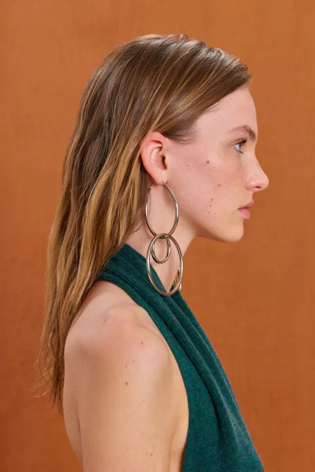 Women Cult Gaia Jewelry TRIA SMALL EARRING 8211 SHINY SILVER Women Cult Gaia Jewelry TRIA SMALL EARRING 8211 SHINY SILVER
