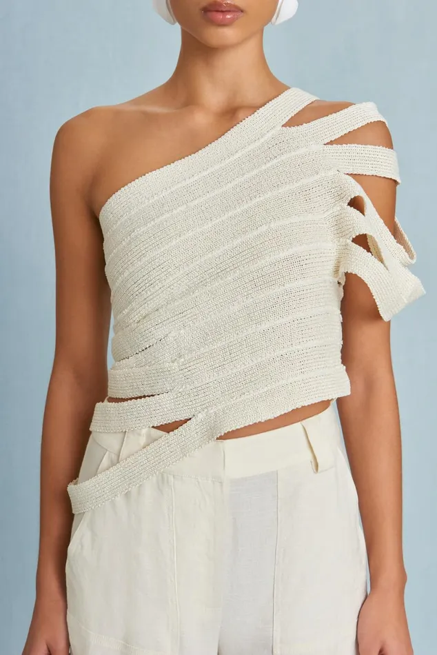 Women Cult Gaia Knits SASHI KNIT TOP 8211 OFF WHITE