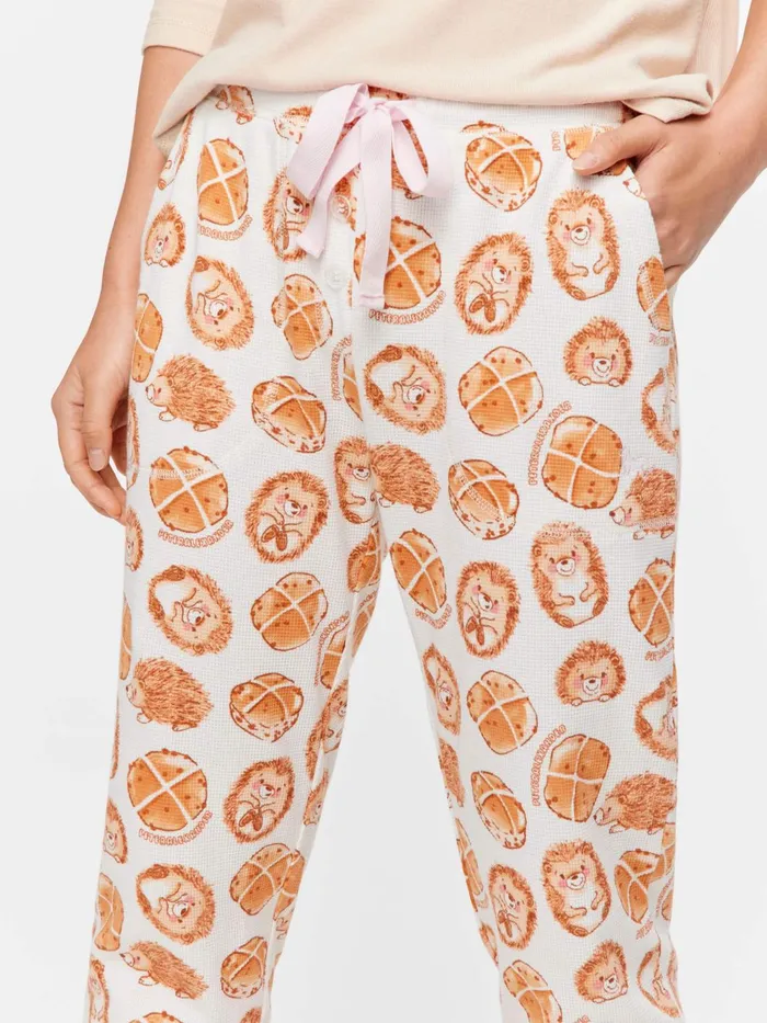 Women Cute Buns Waffle Easy Pj Pant Multi Peter Alexander Pants