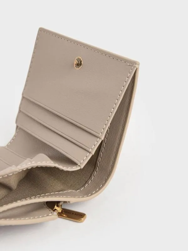 Women Daisy BiFold Small Wallet 8211 Sand CHARLES and KEITH Small Wallets Women Daisy BiFold Small Wallet 8211 Sand CHARLES and KEITH Small Wallets