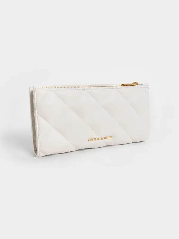 Women Danika Quilted Long Wallet 8211 Cream CHARLES and KEITH Long Wallets Women Danika Quilted Long Wallet 8211 Cream CHARLES and KEITH Long Wallets