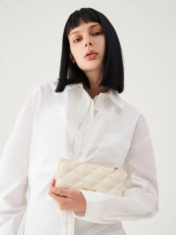 Women Danika Quilted Long Wallet 8211 Cream CHARLES and KEITH Long Wallets Women Danika Quilted Long Wallet 8211 Cream CHARLES and KEITH Long Wallets